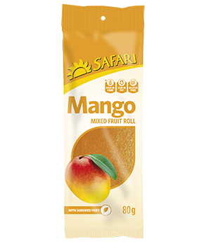 SAFARI Fruit Roll-Mango, 80g — AubergineFoods CA